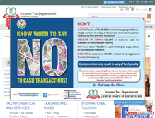 Tablet Screenshot of incometaxindia.gov.in